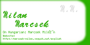 milan marcsek business card